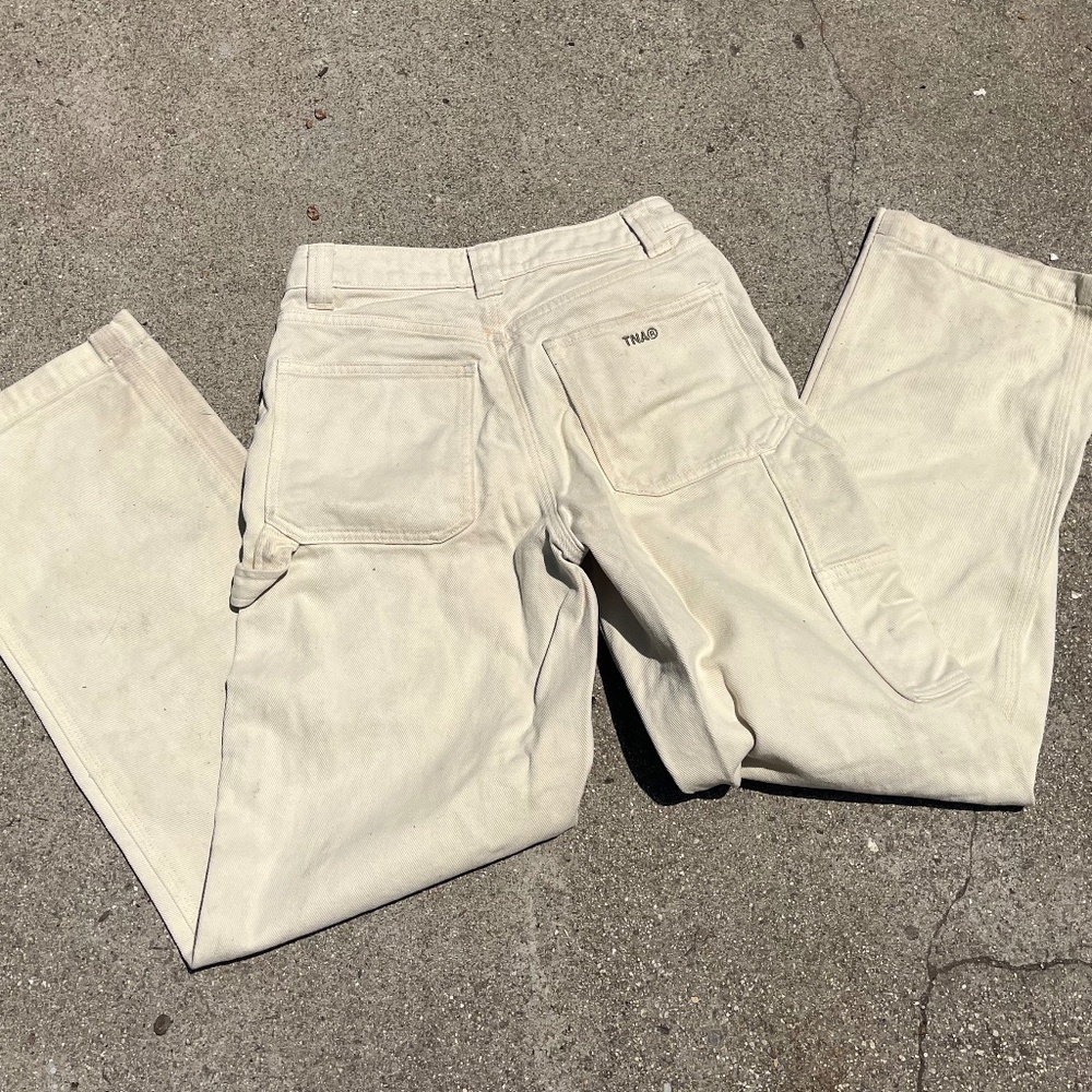 TNA Cream Straight Leg Pants